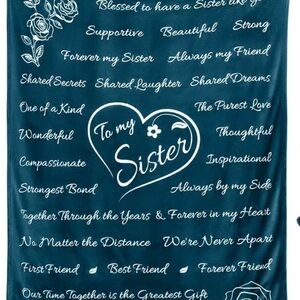 Blue Sister Sentiment Blanket